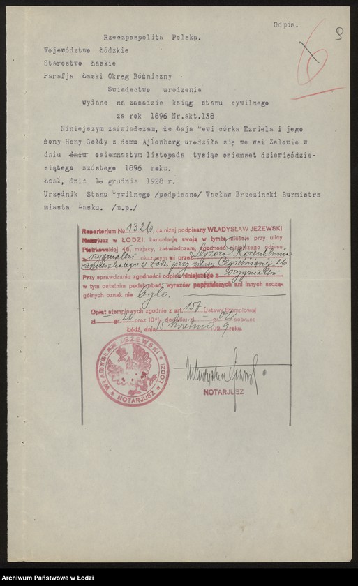 Obraz 11 z jednostki "Ezriel Lewi- Spadkobiercy- wyroby włókiennicze"