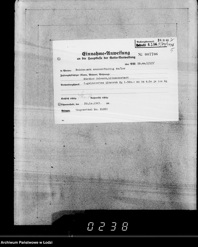 Obraz 9 z jednostki "22. Kassenbelege nr 5732- 5998"