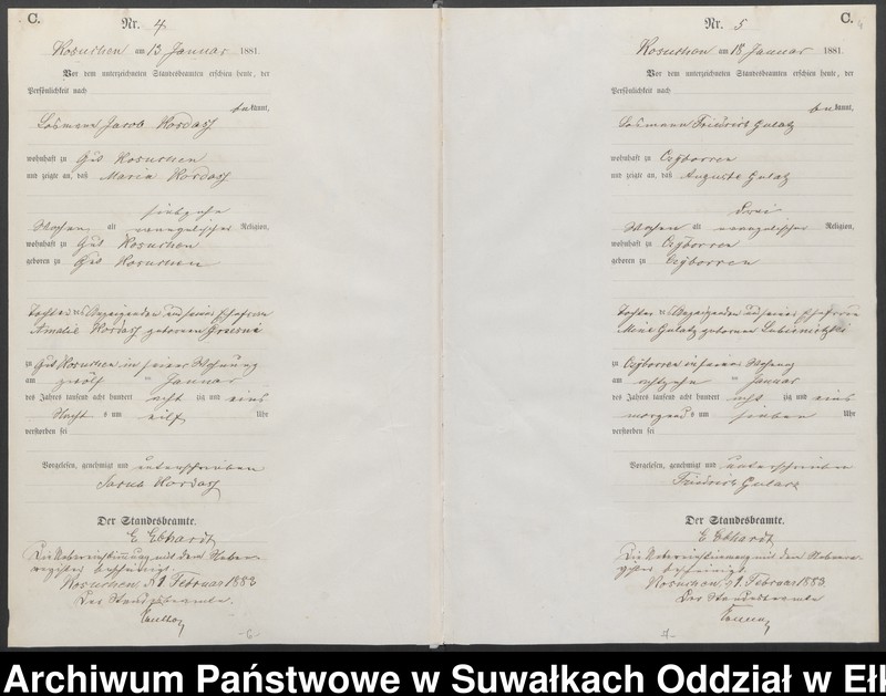 image.from.unit.number "Sterbe-Haupt-Register des Königlichen Preussischen Standes-Amtes Belzonzen Kreis Johannisburg"