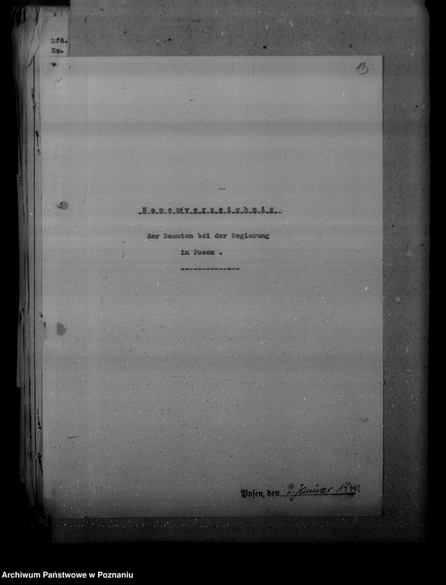Obraz 17 z jednostki "Personal. Regierung und Landratsämter Posen"