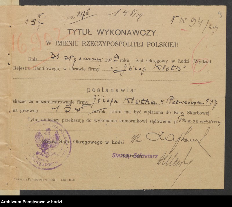 Obraz 11 z jednostki "Józef Kloth- mleczarnia"