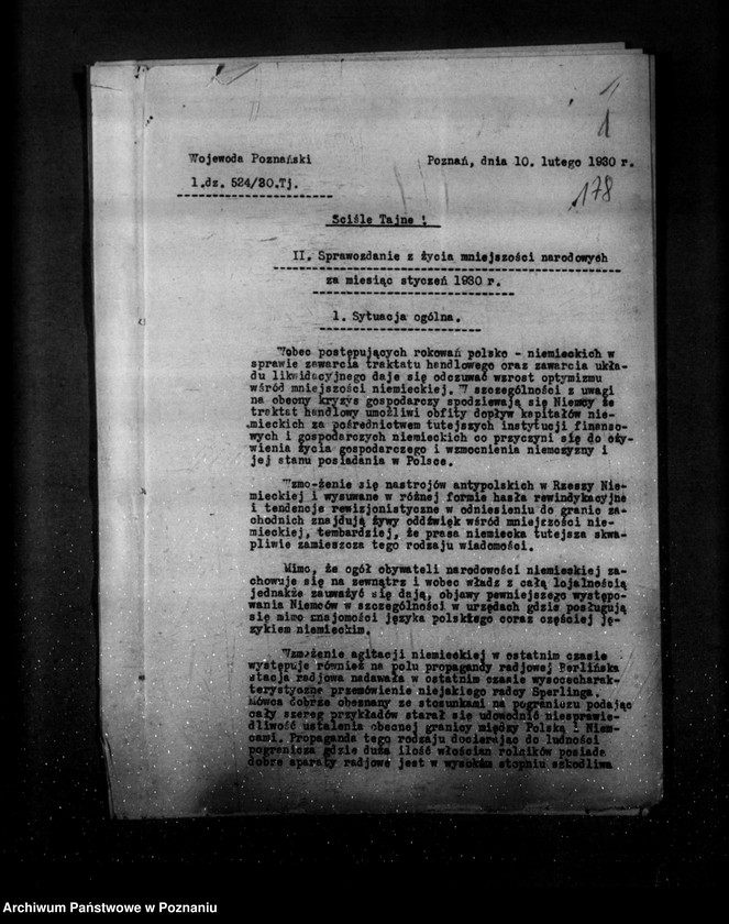 Obraz 5 z jednostki "Sprawozdania z życia mniejszości narodowych za miesiące styczeń, luty, marzec 1930 r."