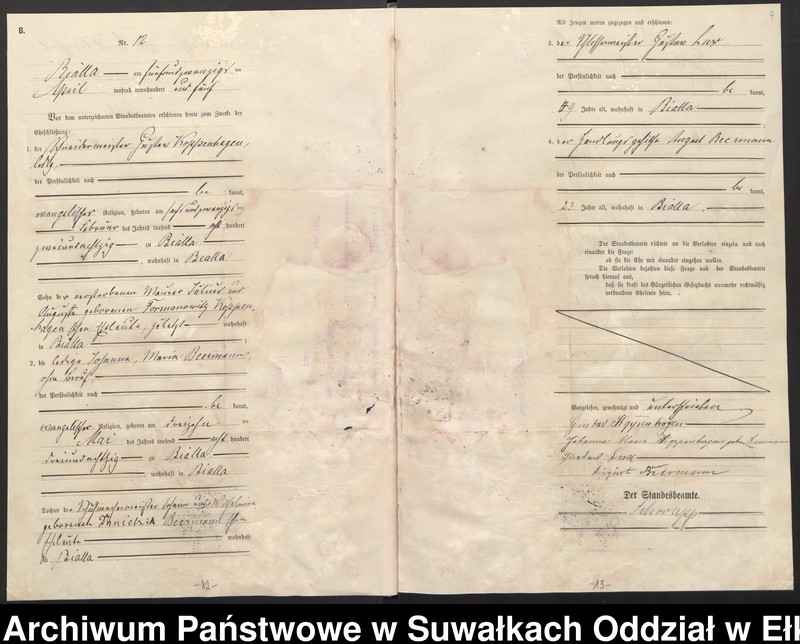 image.from.unit.number "[Heirats-Haupt-Register des Königlichen Preussischen Standes-Amtes Bialla Kreis Johannisburg]"