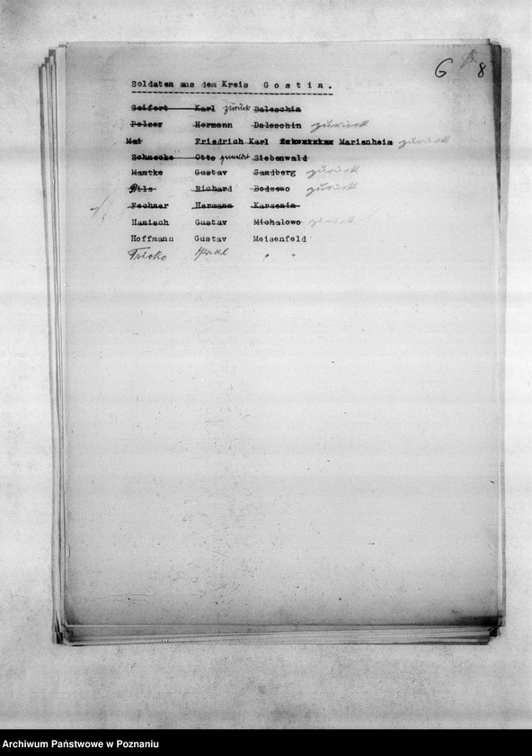 Obraz 12 z jednostki "Spisy miejscowych Niemców, którzy jako żołnierze polscy zaginęli w 1939 roku"