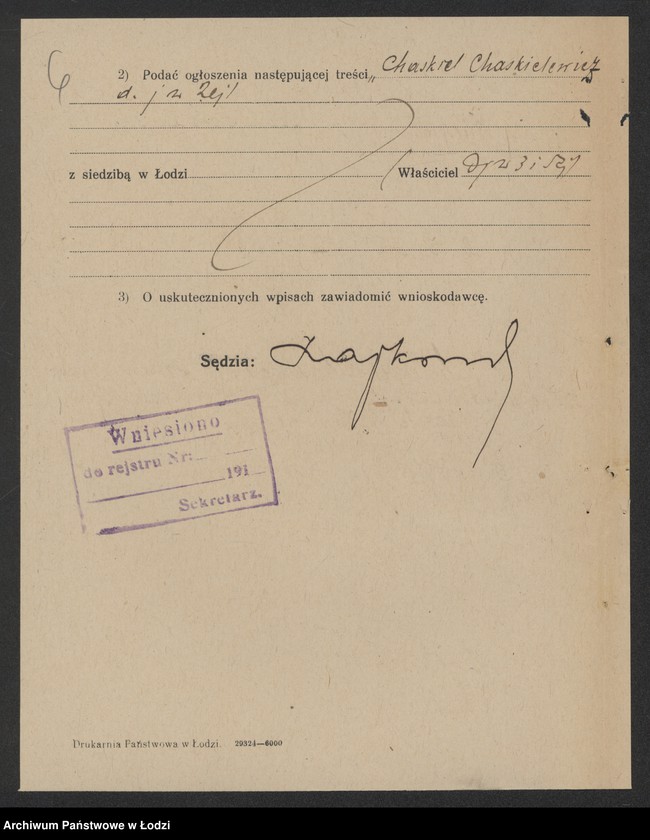 Obraz 8 z jednostki "Chaskiel Chaskielewicz – sprzedaż mięsa"