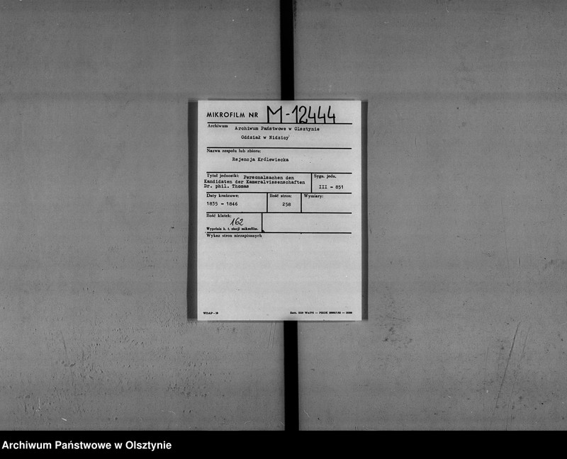 image.from.unit.number "Kandidat der Kammeralvissenschaften dr. phil. Thomas [Karl Samuel]"