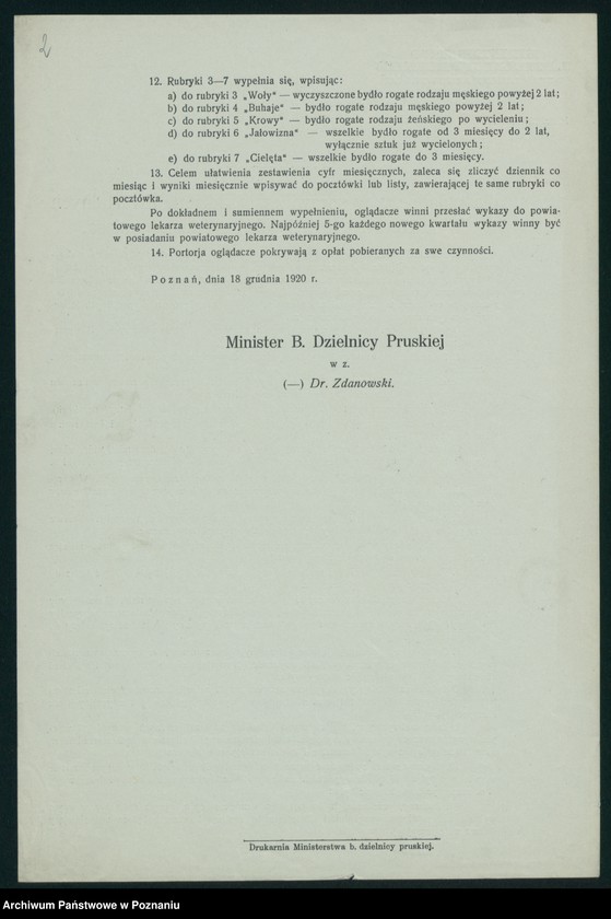 Obraz 4 z jednostki "[Korespondencja w sprawie sporządzania kwartalnych wykazów oględziny bydła rzeźnego i mięsa]"