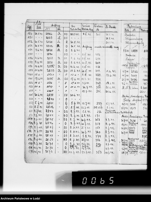 Obraz 17 z jednostki "Aufträge für die Abteilungen "Kurschnerei", "Polsterei", "Sattlerei", "Lederwarenabteilung""