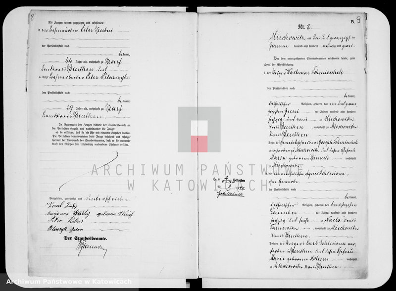 image.from.unit.number "Księga małżeństw za rok 1892 [nr 1 - 105]"