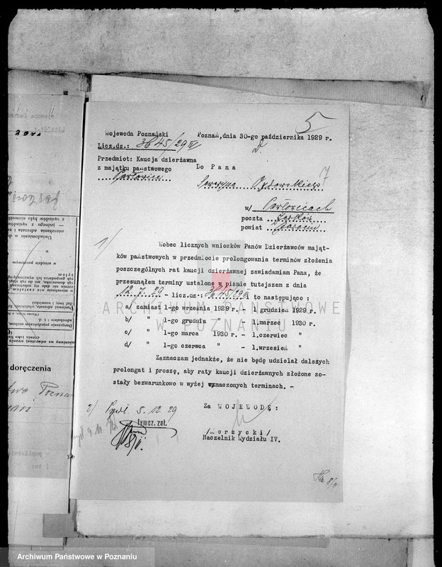 Obraz 11 z jednostki "Kaucje dzierżawne majętności Pawłowice"