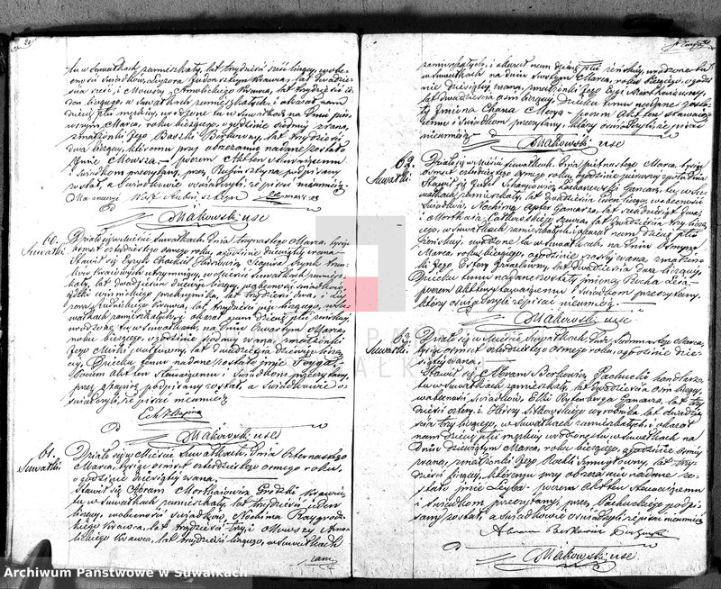 image.from.unit.number "Duplikat. Akta Urzędnika Stanu Cwilnego Wyznań Niechrześcijańskich Okręgu Suwalskiego i Jeleniewskiego Urodzonych, Zaślubionych i Zmarłych na rok 1848"
