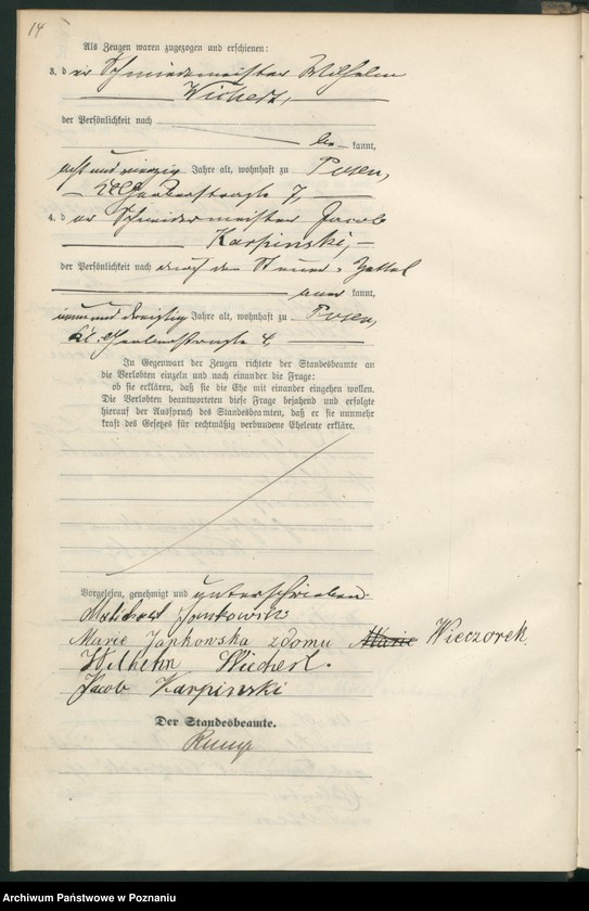 Obraz 17 z jednostki "Księga małżeństw t. I"