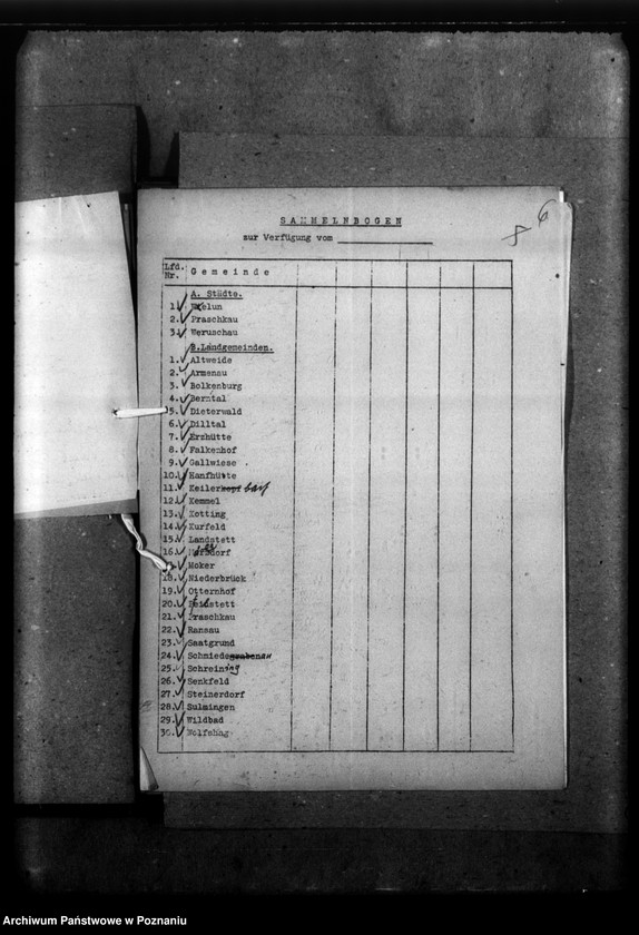 Obraz 10 z jednostki "Kreis Wielun (Wieluń). Korespondencja w sprawie miejscowych Niemców, którzy zginęli w 1939 roku"