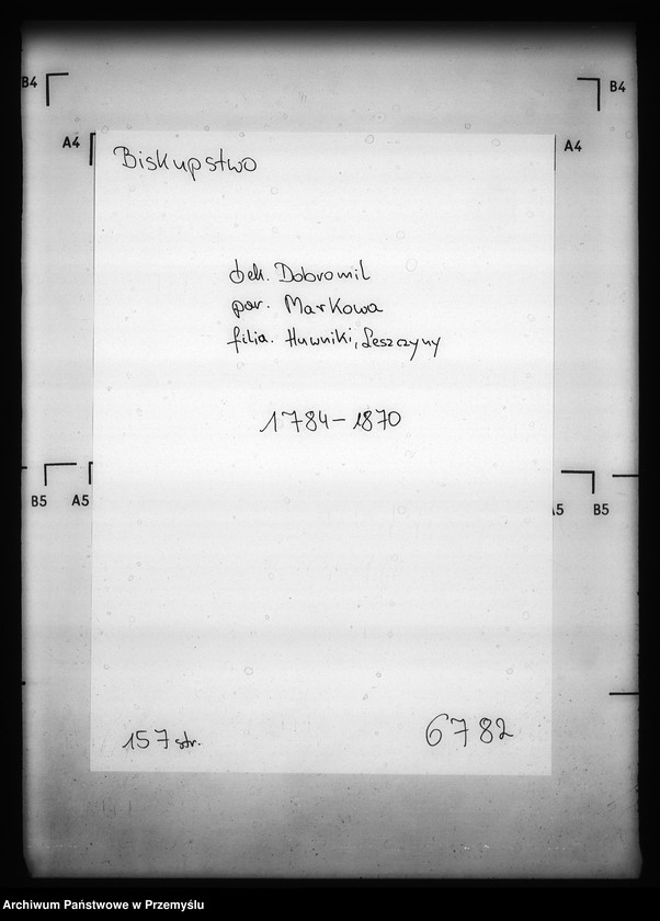 image.from.unit.number "[Kopie ksiąg metrykalnych parafii Makowa z filiami Huwniki, Leszczyny (dekanat Dobromil)]"