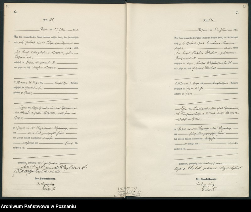 Obraz 14 z jednostki "Księga miejscowa zgonów tom II [Rejestr główny zgonów]"