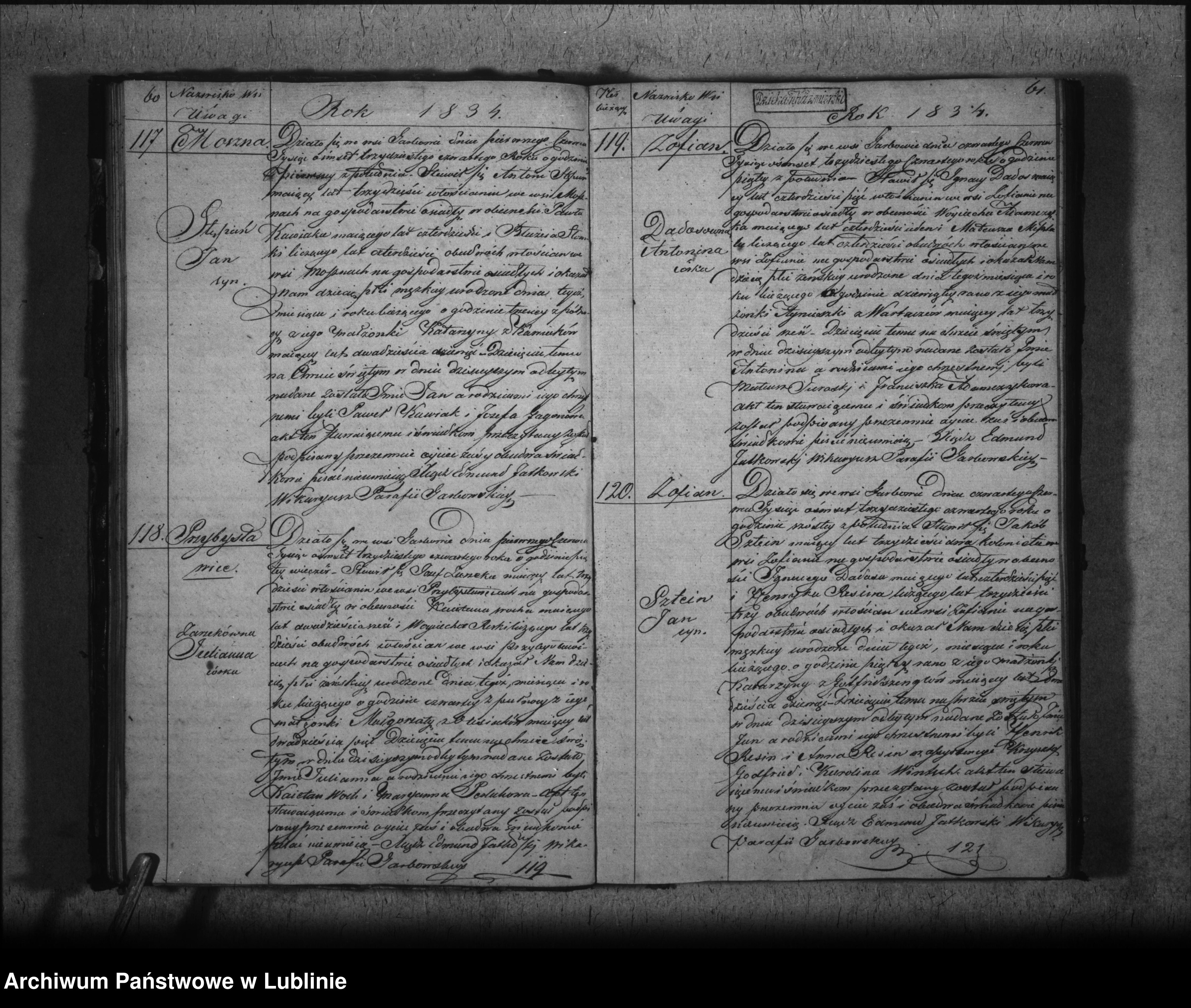 Skan z jednostki: Księga urodzeń, małżeństw i zgonów