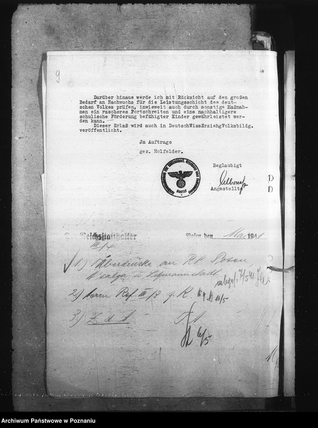 Obraz 15 z jednostki "Aussonderung von Kindern fremder Volkszugeherigkeit aus den deutschen Schulen [szkolna dla dzieci polskich]"