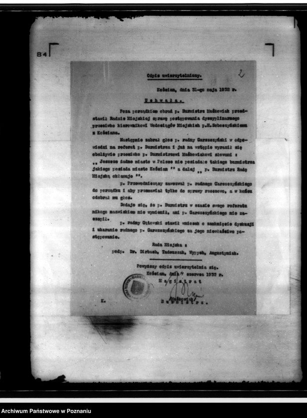 Obraz 6 z jednostki "Członkowie magistratu i radni miasta Kościana"