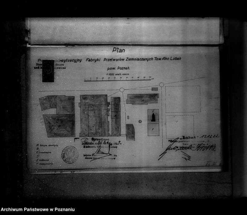 Obraz 19 z jednostki "Fabryka Przetworów Ziemniaczanych w Luboniu powiat poznański Spółka Akcyjna Nr woj. 97"