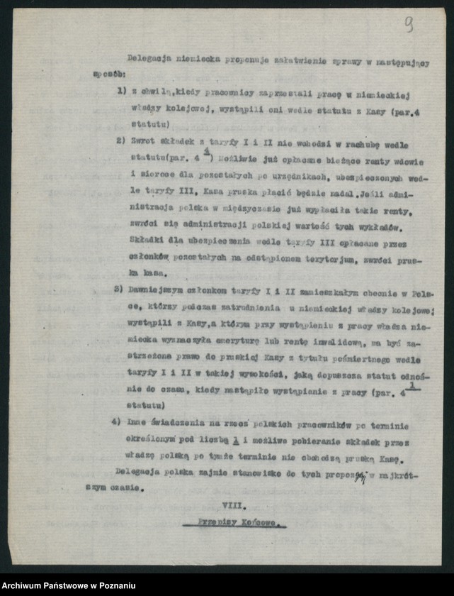 Obraz 11 z jednostki "[Wynik obrad polsko-niemieckich wynikających z 312 artykułu Traktatu Wersalskiego w sprawie ubezpieczeń społecznych]"
