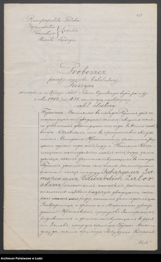 Obraz 12 z jednostki "Michał Tadeusz Radziejowski i S-ka- handel win i wódek z Zelowie"