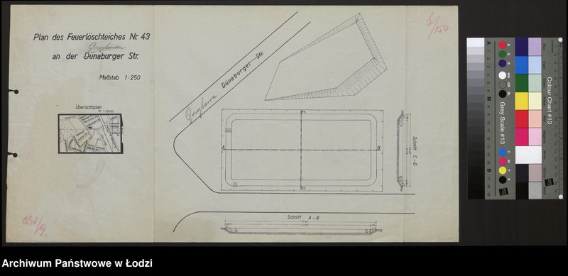 Obraz 1 z jednostki "Plan des Feuerlöschteiches Nr 43 an der Dünaburger Strasse"