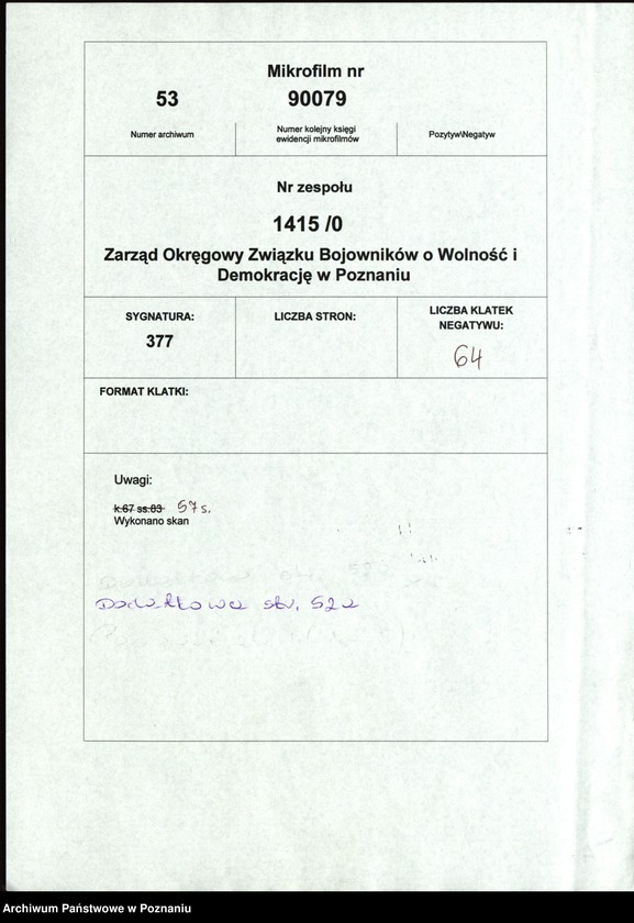 Obraz 5 z jednostki "Relacje i wspomnienia dotyczące powstania wielkopolskiego: 1. Poznań, część lll /autorzy relacji - N/."