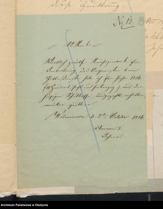 image.from.unit.number "Beläge zu der Rechnung des Kirchspielsschulkasse zu Widminnen"