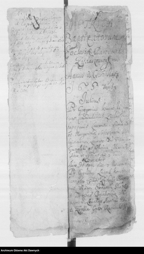 image.from.unit.number "Parafia: Żydaczów. Dekanat: Stryj. Księga metrykalna chrztów 1657-1708 i ślubów* 1657-1677, 1683-1708 dla całej parafii."