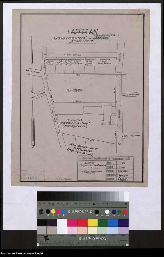 Obraz 1 z jednostki "Lageplan "Krankenhaus - Nord" - Sonnleite Litzmannstadt Litzmannstadt"