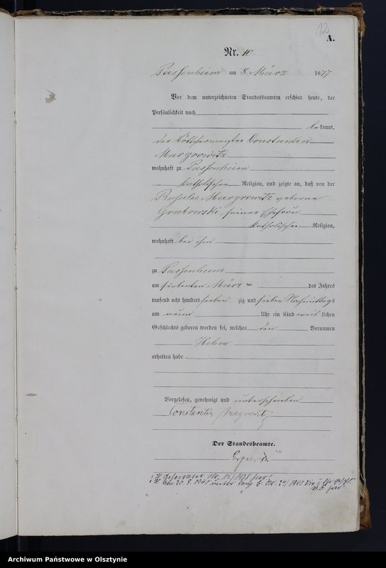 Obraz 14 z jednostki "Geburts-Haupt-Register Nr 1 - 78"