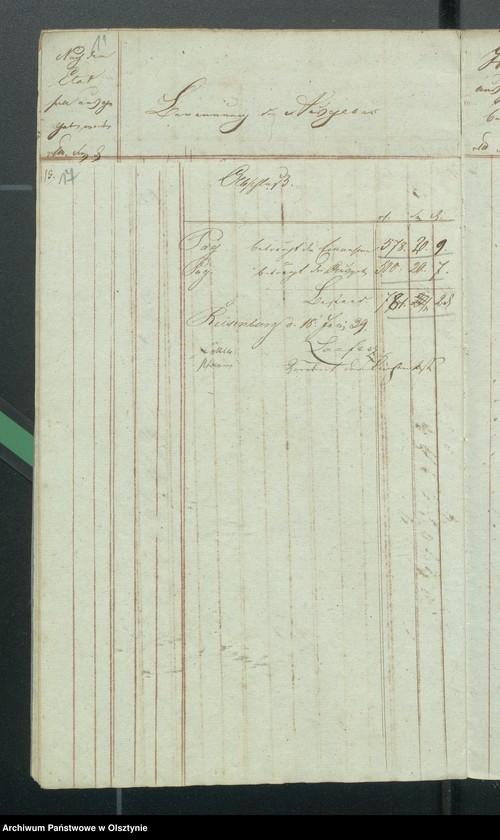 image.from.unit.number "Kirchen Kassen Rechnung von den beiden ewangelischen Kirchen zu Riesenburg"