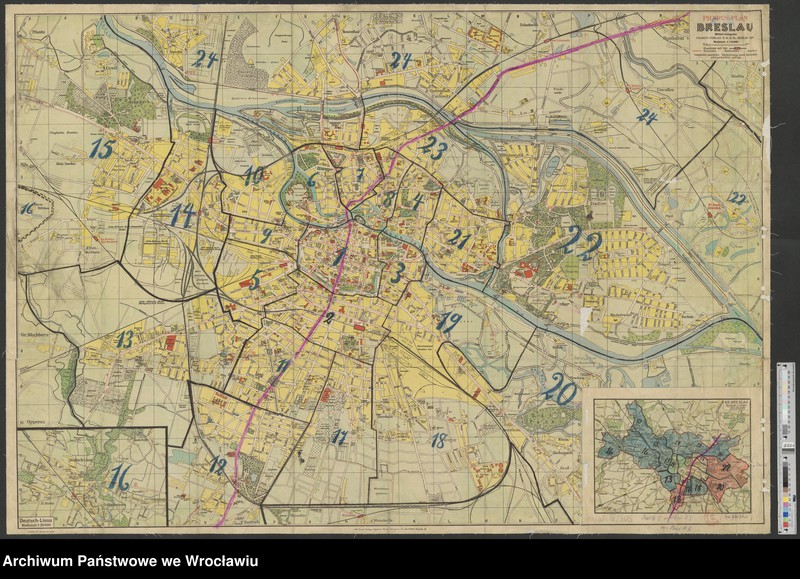 Obraz 6 z kolekcji "Wybrane mapy Breslau z lat 1827-1932 z kolekcji kartograficznej zespołu "Rejencja Wrocławska"111"