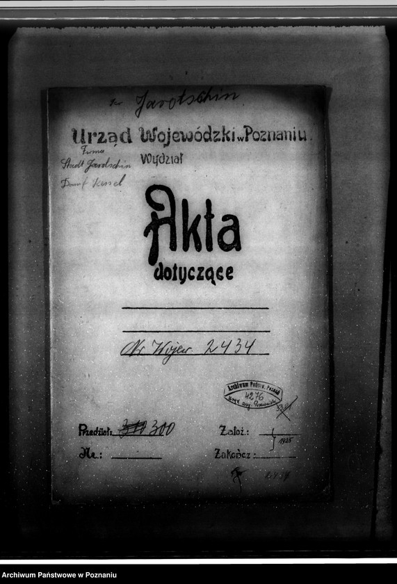 Obraz 4 z jednostki "Wydział Powiatowy w Jarocinie nr woj. kotła 2432"