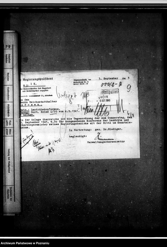 Obraz 13 z jednostki "Konferencje z landratami - korespondencja, porządki obrad"