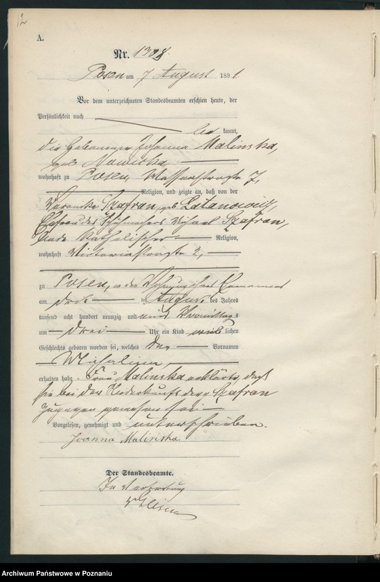 Obraz 15 z jednostki "Księga urodzeń t. IV"