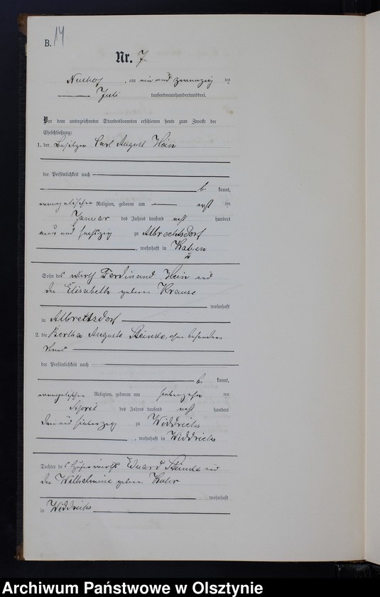 image.from.unit.number "Heiraths-Neben-Register Nr 1 - 25"