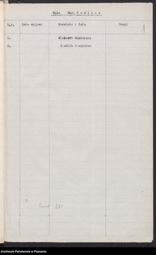 Obraz 4 z jednostki "Murowana Goślina, powiat Oborniki - akta koła."