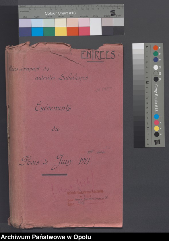 Obraz 3 z jednostki "Entrees-Pieces emanant des autorites Subordonnees-Evenements /Korespondencja od jednostek podległych w sprawie zdarzenia z miesiąca VI.1921/ 1-25.06.1921"