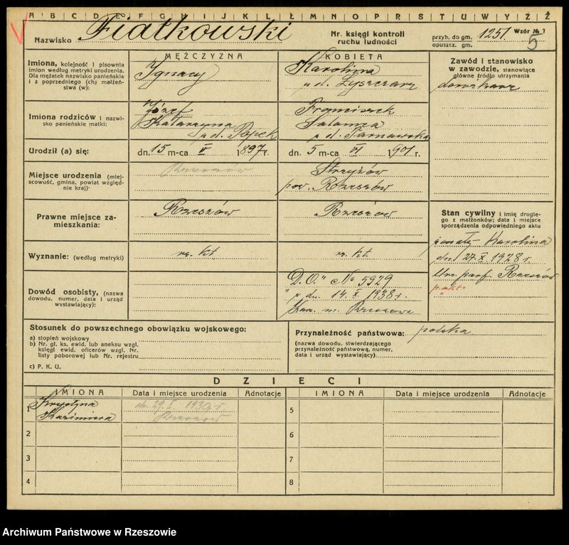 image.from.unit.number "Kartoteki kontroli ruchu ludności Litera: F"