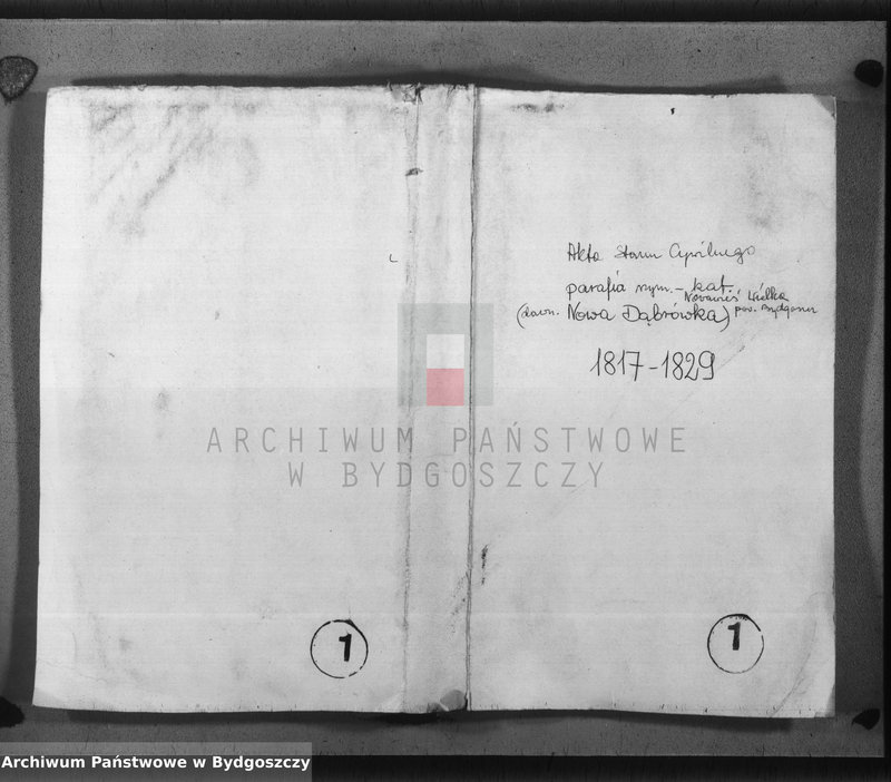 image.from.team "Akta metrykalne parafii rzymskokatolickiej w Dąbrówce Nowej, pow. Bydgoszcz"