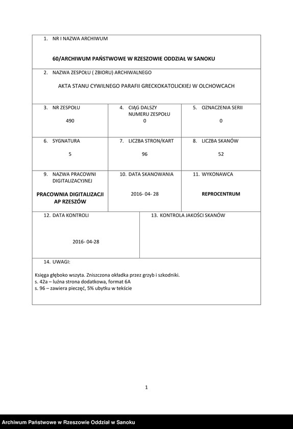 image.from.unit.number "Księga zgonów dla miejscowości Olchowce"