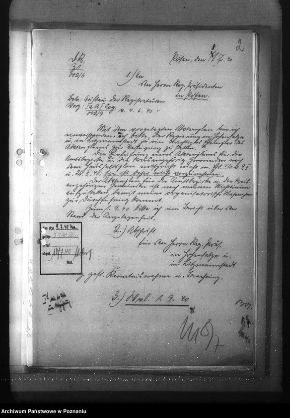 Obraz 6 z jednostki "Aufbau der Registraturen bei den Amtskommissaren"