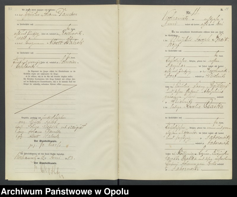 image.from.unit.number "Urząd Stanu Cywilnego Kochaniec Księga małżeństw rok 1883-85"