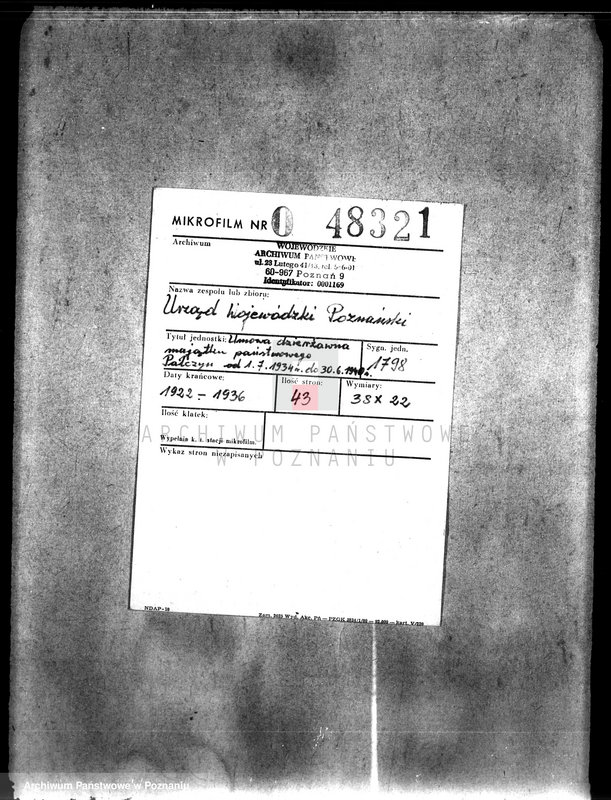 Obraz 2 z jednostki "Umowa dzierżawna majątku państwowego Pałczyn w powiecie wrzesińskim"