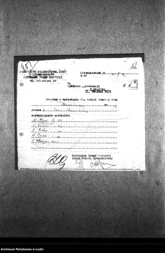 Obraz 15 z jednostki "[Kuchnia, ul. Brzezińska 10. Działalność kuchni, personel, konsumenci, kontrole]"