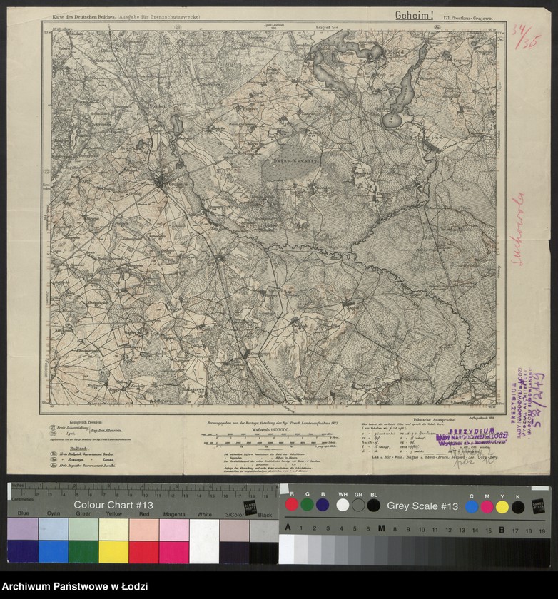 Obraz 1 z jednostki "Karte des Deutschen Reiches 171 Prostken-Grajewo"