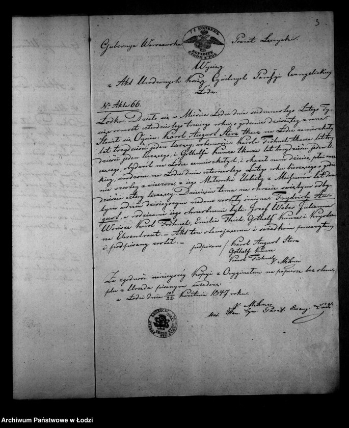 Obraz 8 z jednostki "Akta tyczące się spisu inwentarza pozostałości tudzież ustanowienia opieki nad nieletnimi po Karolu Augusie Stetz"