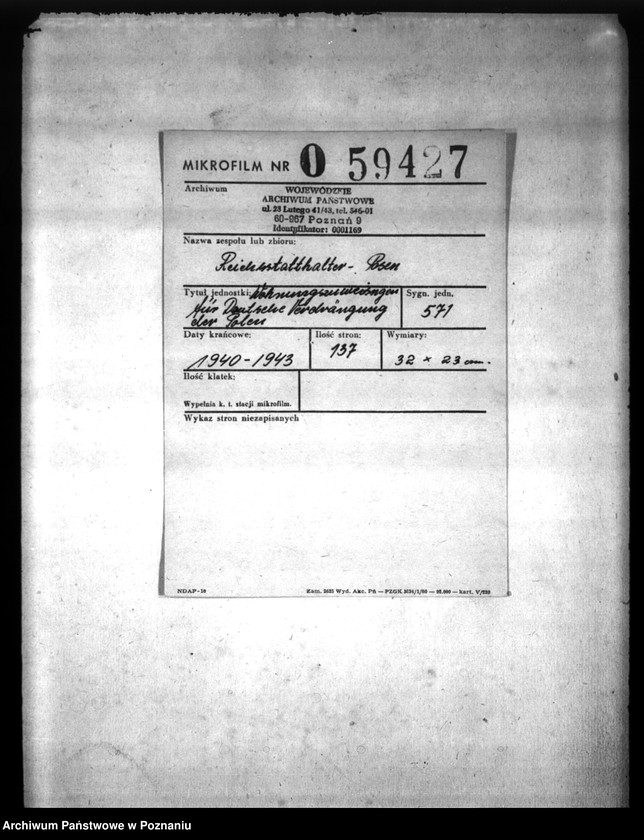 Obraz 2 z jednostki "Wohnungszuweisungen für Deutsche. Verdrängung der Polen."