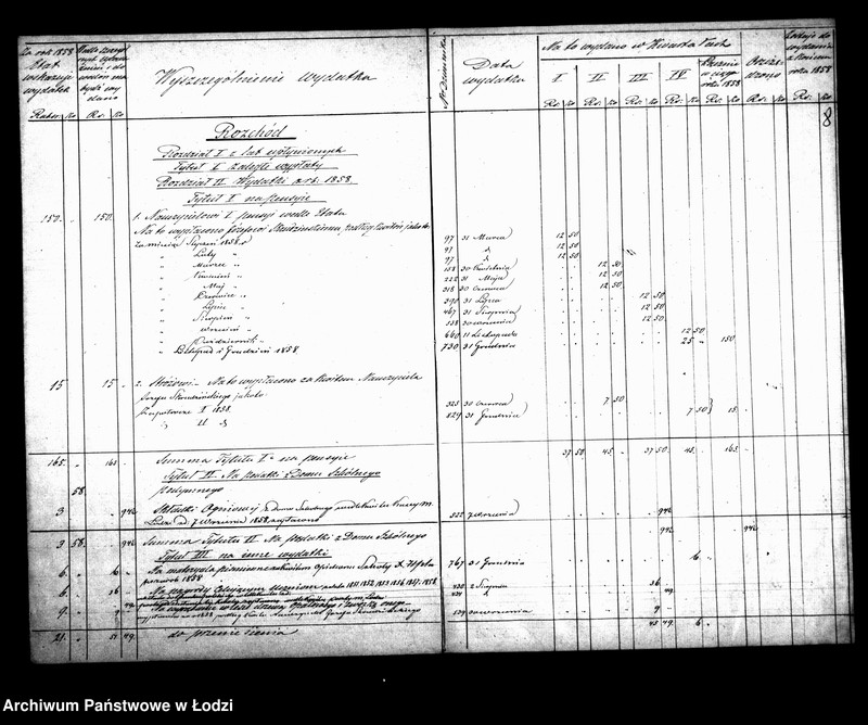 Obraz 13 z jednostki "Manuały przychodów i wydatków kasy szkoły elementarnej katolickiej w mieście Łodzi"